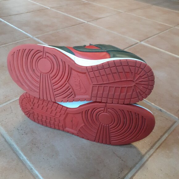 Size 8.5 Nike Dunk Low Cargo Khaki Mystic Red Sneakers DV0833-600 - Picture 8 of 10